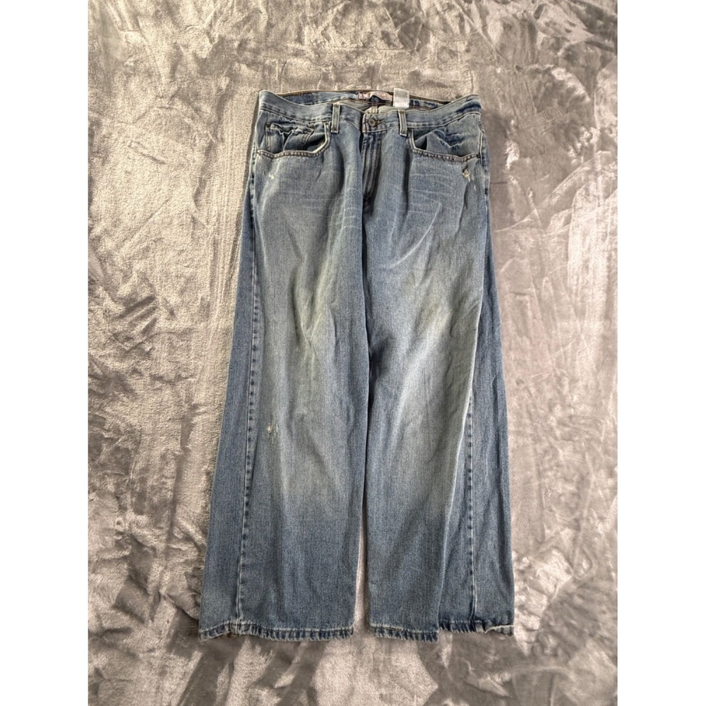 Levi's 569 Loose Straight Jeans Mens 36x30 Light Wash Blue Cotton Denim WPL423